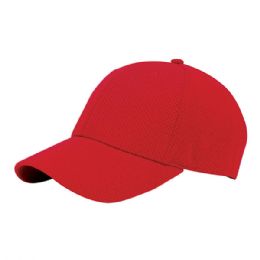 Athletic Moisture Wicking Mesh Cap Red