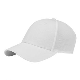 Athletic Moisture Wicking Mesh Cap White