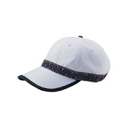 Low Profile Structured Brushed Microfiber Cap White Black