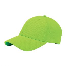 Athletic Moisture Wicking Mesh Cap Lime