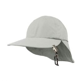 24 of Juniper Microfiber Flap Cap with String & Clip GREY