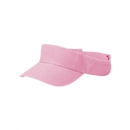 24 of Pro Style Cotton Twill Washed Visor L.PINK