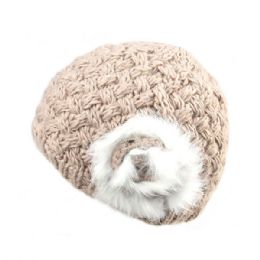 24 Pieces Infinity Selections Ladies' Fashion Knit Hat KHAKI - Fashion Winter Hats