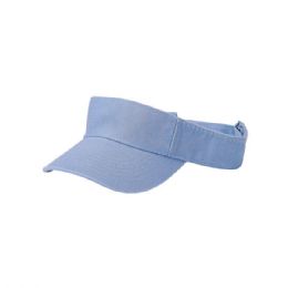 24 of Pro Style Cotton Twill Washed Visor L.BLUE