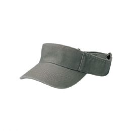 24 of Pro Style Cotton Twill Washed Visor OLIVE