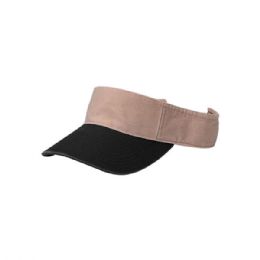 24 of Youth Pro Style Cotton Twill Washed Visor KK-BLK