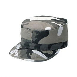 24 Pieces Camouflage Twill Army Cap CITY - Military Caps