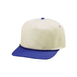 Twill Golf Cap Natural Royal