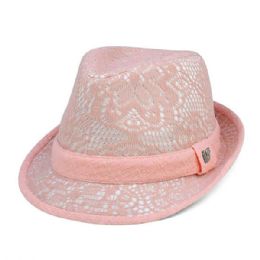 Infinity Selections Fashion Fedora Hat Pink
