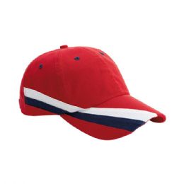 Low Profile Brushed Twill Cap Red