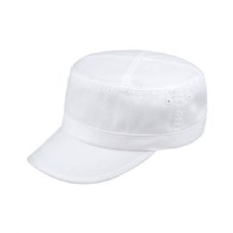 24 pieces PET SPUN Washed Army Cap WHITE - Military Caps