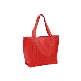 24 pieces Cotton Canvas Tote Bag RED - Tote Bags & Slings