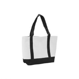 24 pieces Cotton Canvas Tote Bag WT-BLK - Tote Bags & Slings