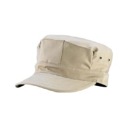 24 pieces Camouflage Twill Army Cap KHAKI - Military Caps