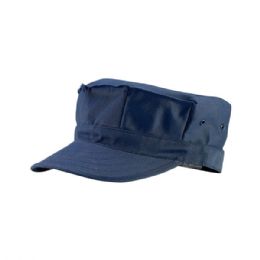 24 pieces Camouflage Twill Army Cap NAVY - Military Caps