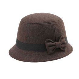 24 pieces Infinity Selections Wool Plaid Cloche Hat COFFEE - Fashion Winter Hats