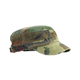24 pieces Enzyme Washed Cotton Twill Army Cap CAMO - Military Caps