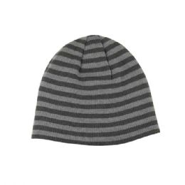 24 pieces Reversible Beanie CHARC-ORNG - Winter Beanie Hats