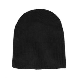 24 pieces Slouched Beanie BLACK - Winter Beanie Hats