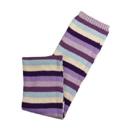 24 pieces Youth Crocheted Knit Scarf LILAC - Winter Scarves