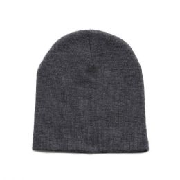 24 pieces Acrylic Beanie D.GREY - Winter Beanie Hats