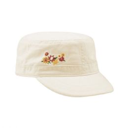 24 pieces Youth Peach Feel Cotton Fidel Army Cap NATURAL - Military Caps
