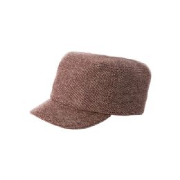 24 pieces Wool Fashion Fitted Engineer Cap MAROON - Fashion Winter Hats