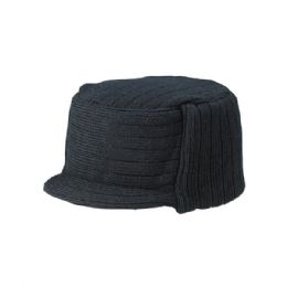 24 pieces Youth Knitted Army Beanie BLACK - Winter Beanie Hats