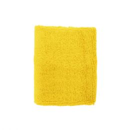 24 pieces Cotton Terry Cloth Wristband YELLOW - Fitness and Athletics