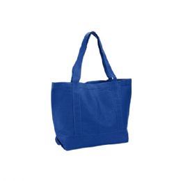 24 pieces Cotton Canvas Tote Bag ROYAL - Tote Bags & Slings