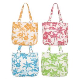 24 pieces Print Canvas Tote Bag ASSORT - Tote Bags & Slings