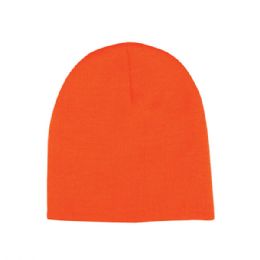 24 pieces Neon Acrylic Beanie NEON.ORANGE - Winter Beanie Hats