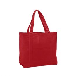24 pieces Cotton Canvas Tote Bag RED - Tote Bags & Slings
