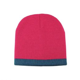 24 pieces Acrylic Beanie FUCH-TURQ - Winter Beanie Hats
