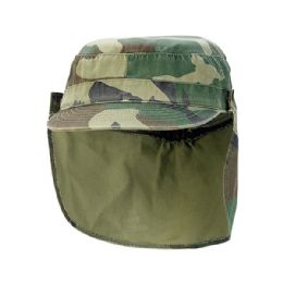 24 pieces Army Cap With Removable Flap CAMO - Military Caps