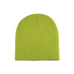 24 pieces Acrylic Beanie LIME - Winter Beanie Hats