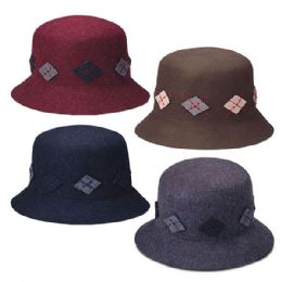 24 pieces LADIES' FELT HAT STD - Fashion Winter Hats