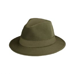 24 pieces Cotton Twill Brim & Mesh Crown Hat OLIVE - Cowboy & Boonie Hat