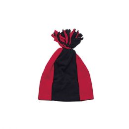 24 pieces Fleece Winter Hat BLK-RED - Winter Animal Hats