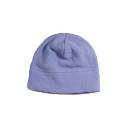 24 pieces Fleece Beanie L.BLUE - Winter Beanie Hats
