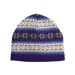 24 pieces Jaquard Knitted Beanie RYL-GD - Winter Beanie Hats