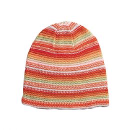 24 pieces Ladies' Crocheted Knitted Beanie ORANGE - Winter Beanie Hats