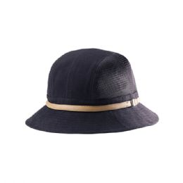 24 pieces Brushed Canvas Bucket Hat BLACK - Bucket Hats