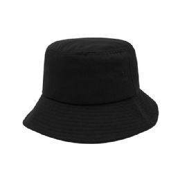 24 pieces Recycled Polyester Twill Bucket Hat BLACK-M - Bucket Hats