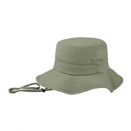 24 pieces Juniper Taslon UV Bucket Hat OLIVE-SM - Bucket Hats