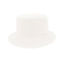 24 pieces Recycled Crosshatch Cotton Bucket Hat SNOW.WHITE-L - Bucket Hats