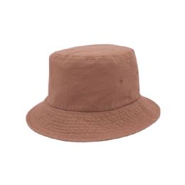 24 pieces Recycled Crosshatch Cotton Bucket Hat TERA.COTTA-M - Bucket Hats