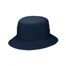 24 pieces Promotional Style Cotton Blend Twill Bucket Hat NAVY - Bucket Hats