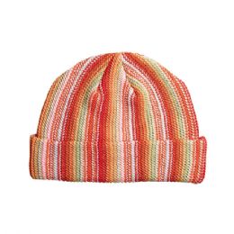 24 pieces Ladies' Crocheted Knitted Beanie ORANGE - Winter Beanie Hats