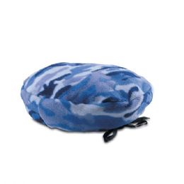 24 pieces Camo Fleece Beret L.BLUE - Fashion Winter Hats
